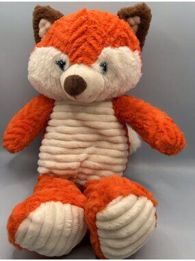 Walmart Spark Create Imagine Ribbed Fox Orange Rattle Crinkle Ears 15" Plush